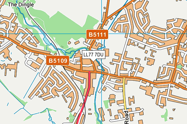 LL77 7DU map - OS VectorMap District (Ordnance Survey)