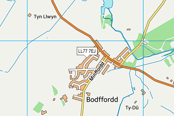 LL77 7EJ map - OS VectorMap District (Ordnance Survey)