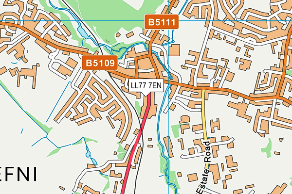 LL77 7EN map - OS VectorMap District (Ordnance Survey)