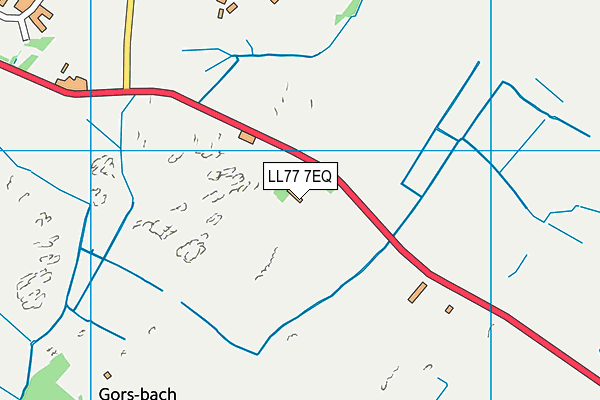 LL77 7EQ map - OS VectorMap District (Ordnance Survey)
