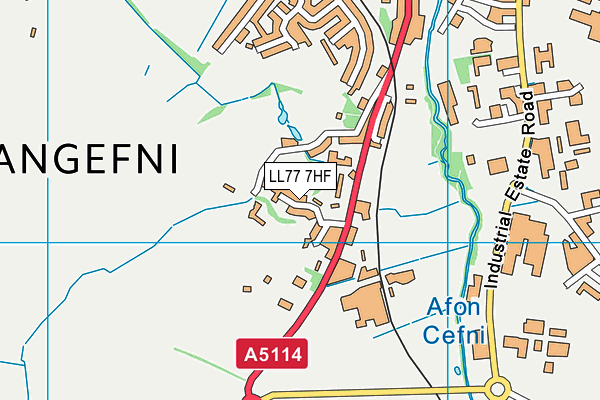 LL77 7HF map - OS VectorMap District (Ordnance Survey)