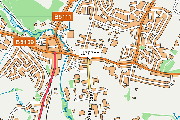 LL77 7HH map - OS VectorMap District (Ordnance Survey)