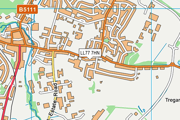 LL77 7HN map - OS VectorMap District (Ordnance Survey)