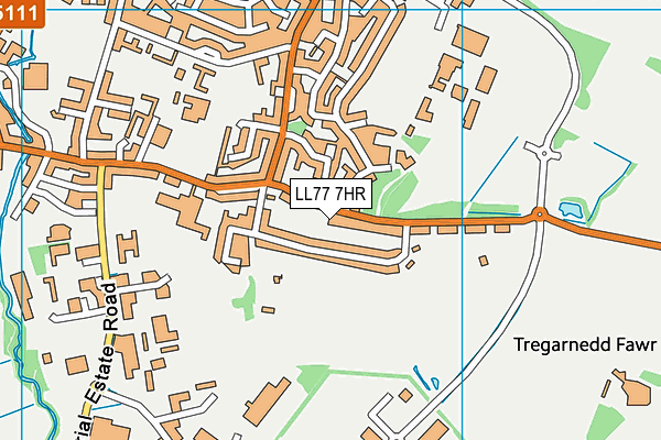 LL77 7HR map - OS VectorMap District (Ordnance Survey)