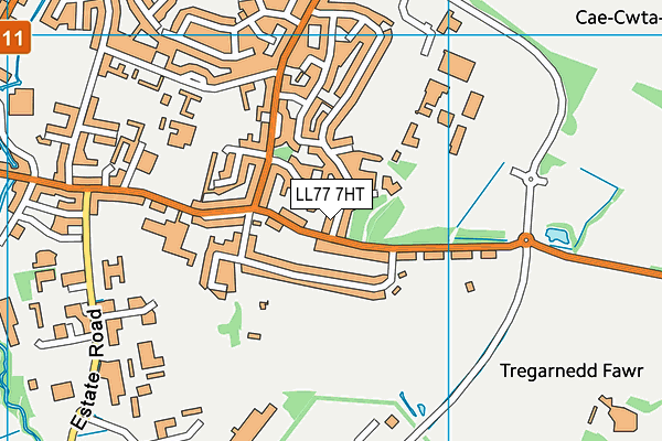 LL77 7HT map - OS VectorMap District (Ordnance Survey)