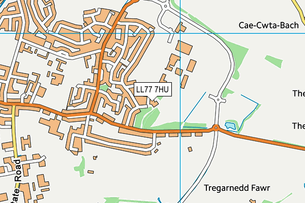 LL77 7HU map - OS VectorMap District (Ordnance Survey)