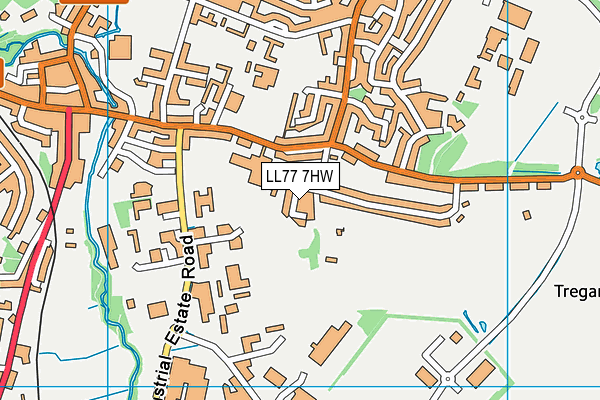 LL77 7HW map - OS VectorMap District (Ordnance Survey)