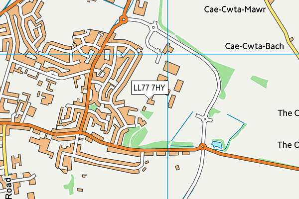 LL77 7HY map - OS VectorMap District (Ordnance Survey)