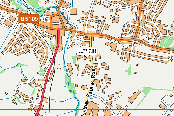 LL77 7JH map - OS VectorMap District (Ordnance Survey)
