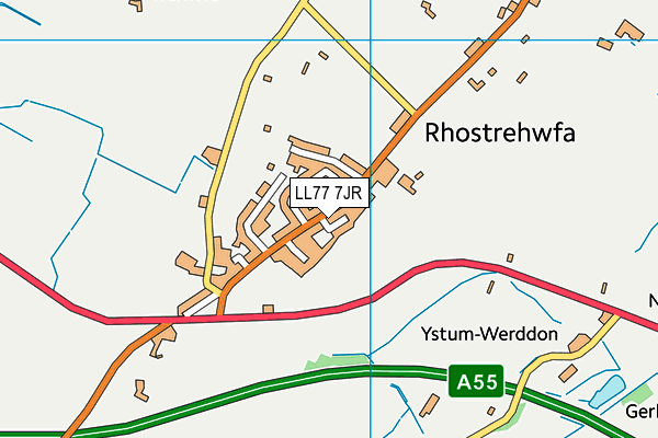 LL77 7JR map - OS VectorMap District (Ordnance Survey)