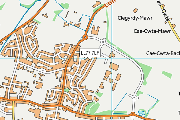 LL77 7LF map - OS VectorMap District (Ordnance Survey)