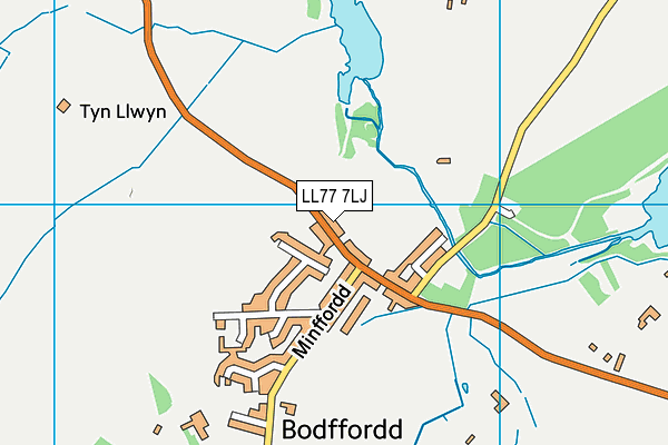LL77 7LJ map - OS VectorMap District (Ordnance Survey)