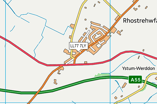 LL77 7LY map - OS VectorMap District (Ordnance Survey)
