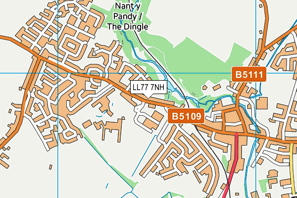 LL77 7NH map - OS VectorMap District (Ordnance Survey)