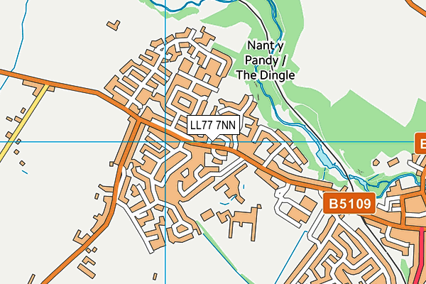 LL77 7NN map - OS VectorMap District (Ordnance Survey)