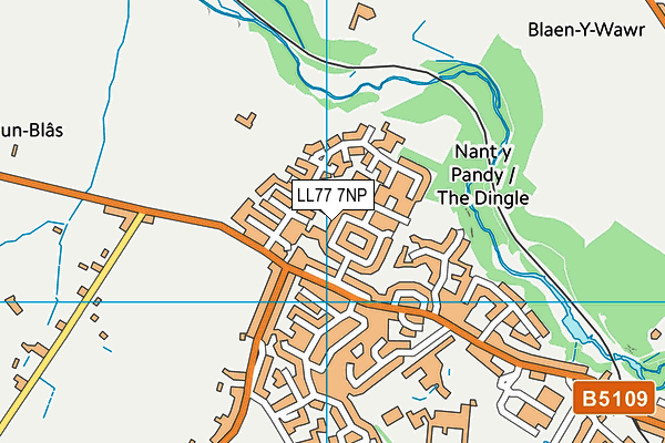 LL77 7NP map - OS VectorMap District (Ordnance Survey)