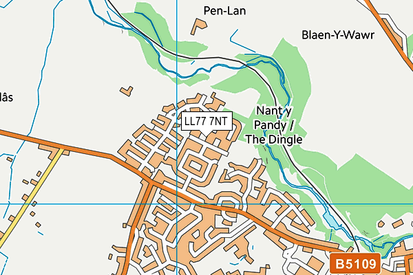 LL77 7NT map - OS VectorMap District (Ordnance Survey)