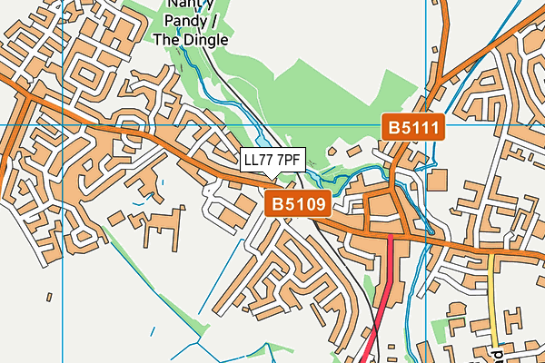 LL77 7PF map - OS VectorMap District (Ordnance Survey)