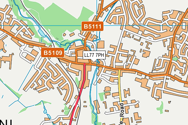 LL77 7PH map - OS VectorMap District (Ordnance Survey)