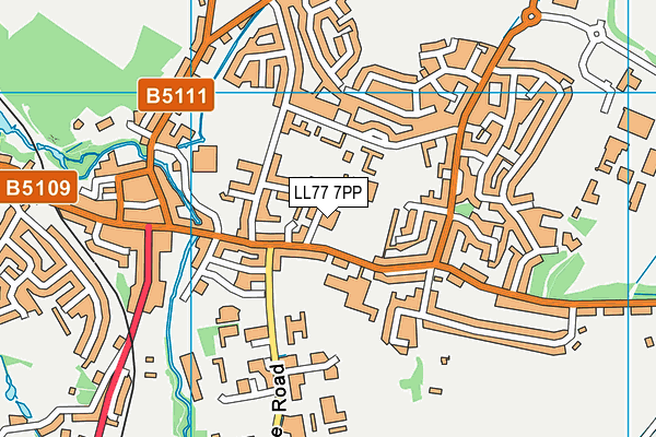 LL77 7PP map - OS VectorMap District (Ordnance Survey)