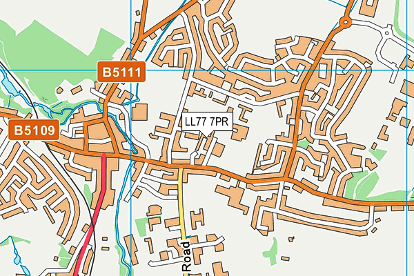 LL77 7PR map - OS VectorMap District (Ordnance Survey)