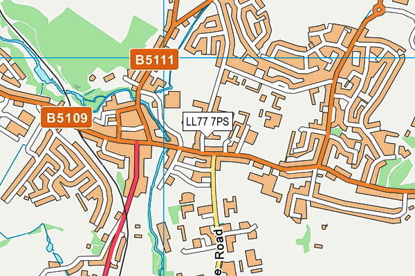 LL77 7PS map - OS VectorMap District (Ordnance Survey)