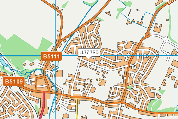 LL77 7RD map - OS VectorMap District (Ordnance Survey)