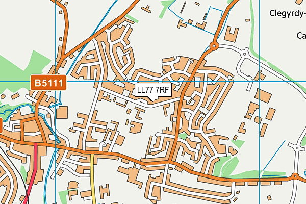 LL77 7RF map - OS VectorMap District (Ordnance Survey)