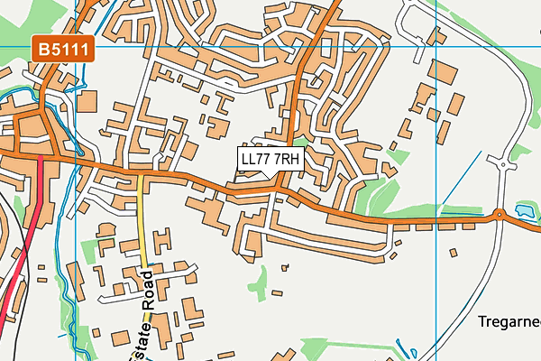 LL77 7RH map - OS VectorMap District (Ordnance Survey)
