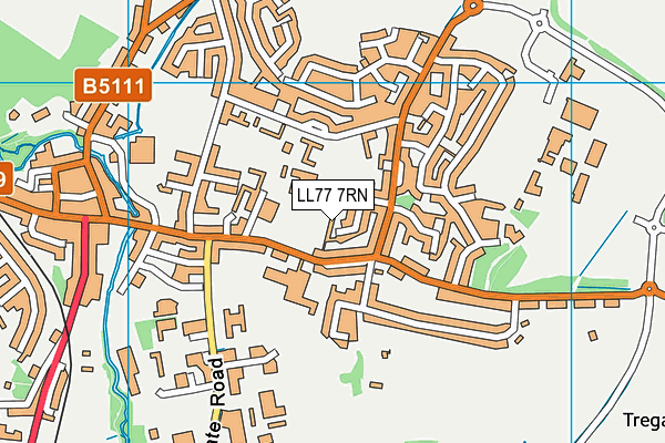LL77 7RN map - OS VectorMap District (Ordnance Survey)