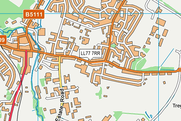 LL77 7RR map - OS VectorMap District (Ordnance Survey)