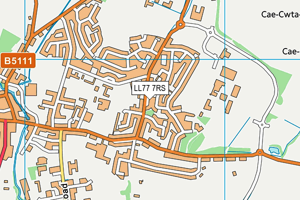 LL77 7RS map - OS VectorMap District (Ordnance Survey)
