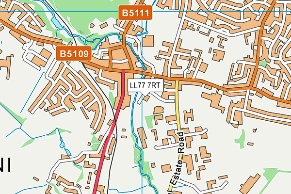 LL77 7RT map - OS VectorMap District (Ordnance Survey)