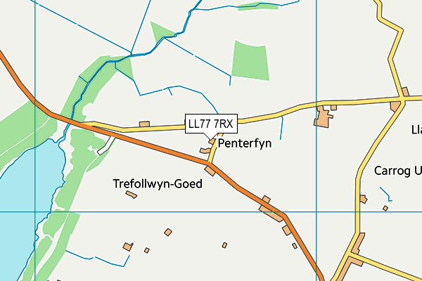 LL77 7RX map - OS VectorMap District (Ordnance Survey)