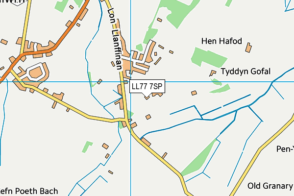 LL77 7SP map - OS VectorMap District (Ordnance Survey)