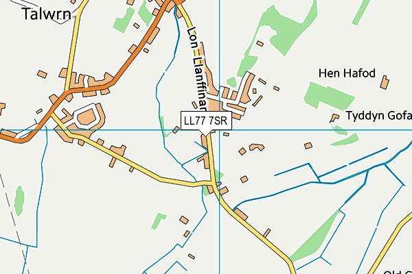 LL77 7SR map - OS VectorMap District (Ordnance Survey)