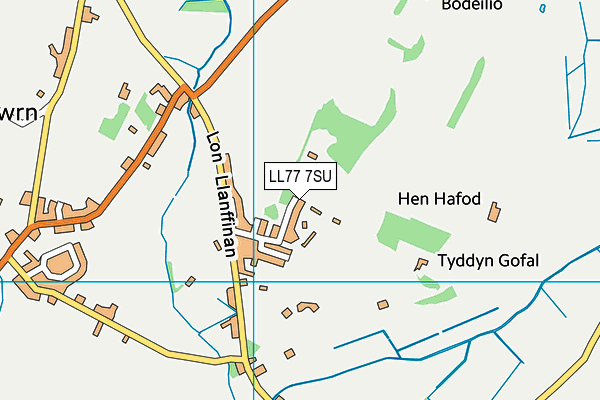 LL77 7SU map - OS VectorMap District (Ordnance Survey)