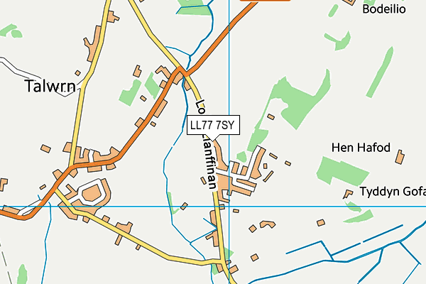 LL77 7SY map - OS VectorMap District (Ordnance Survey)