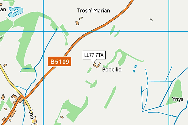 LL77 7TA map - OS VectorMap District (Ordnance Survey)