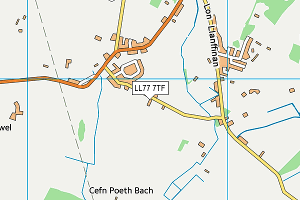 LL77 7TF map - OS VectorMap District (Ordnance Survey)