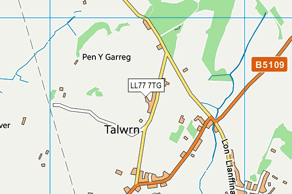 Ysgol Gynradd Talwrn map (LL77 7TG) - OS VectorMap District (Ordnance Survey)