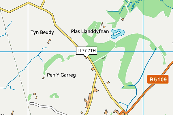 LL77 7TH map - OS VectorMap District (Ordnance Survey)