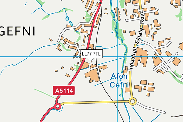 LL77 7TL map - OS VectorMap District (Ordnance Survey)