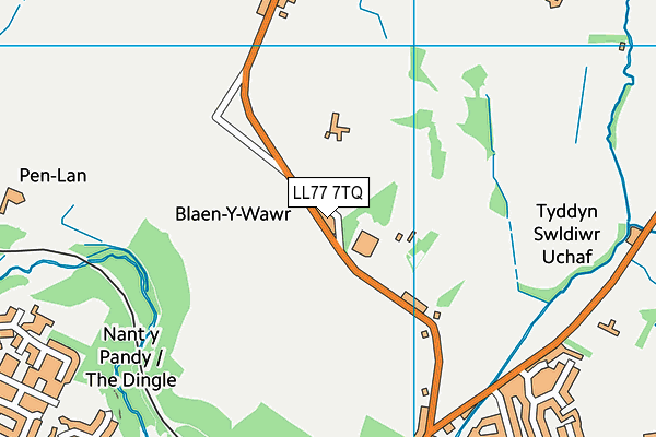 LL77 7TQ map - OS VectorMap District (Ordnance Survey)