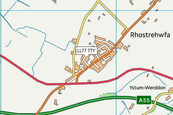 LL77 7TY map - OS VectorMap District (Ordnance Survey)
