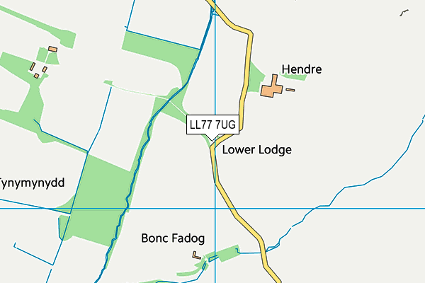 LL77 7UG map - OS VectorMap District (Ordnance Survey)