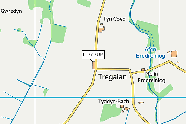 LL77 7UP map - OS VectorMap District (Ordnance Survey)