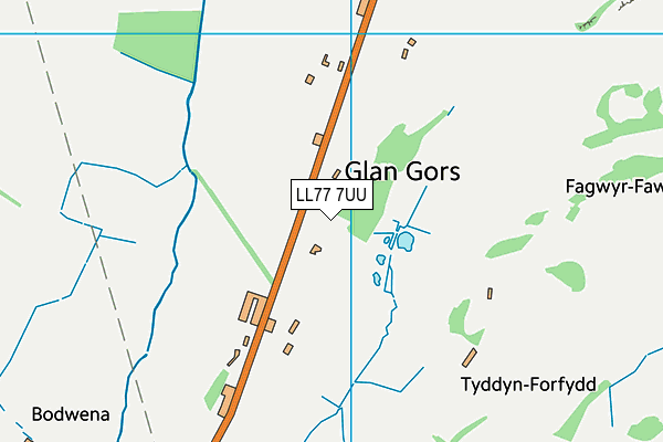 LL77 7UU map - OS VectorMap District (Ordnance Survey)