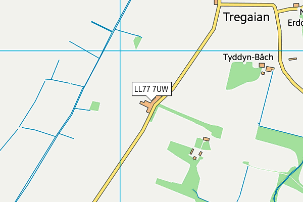 LL77 7UW map - OS VectorMap District (Ordnance Survey)