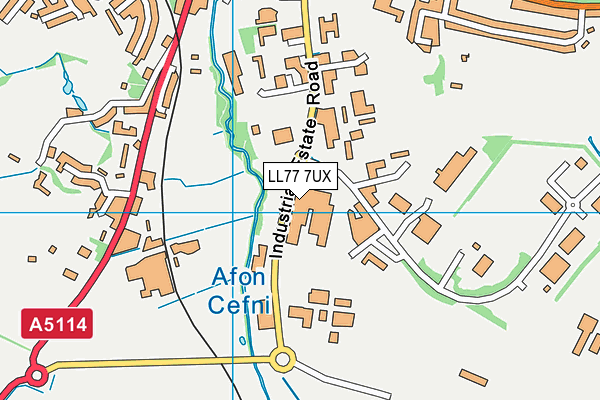 LL77 7UX map - OS VectorMap District (Ordnance Survey)